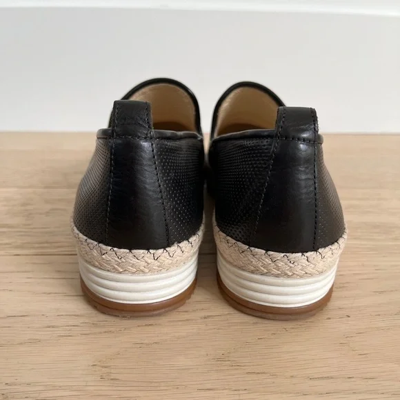 PAUL GREEN Posh Flat Loafer Espadrilles  Perforated Upper Patent Leather Toe Cap - Picture 7 of 16